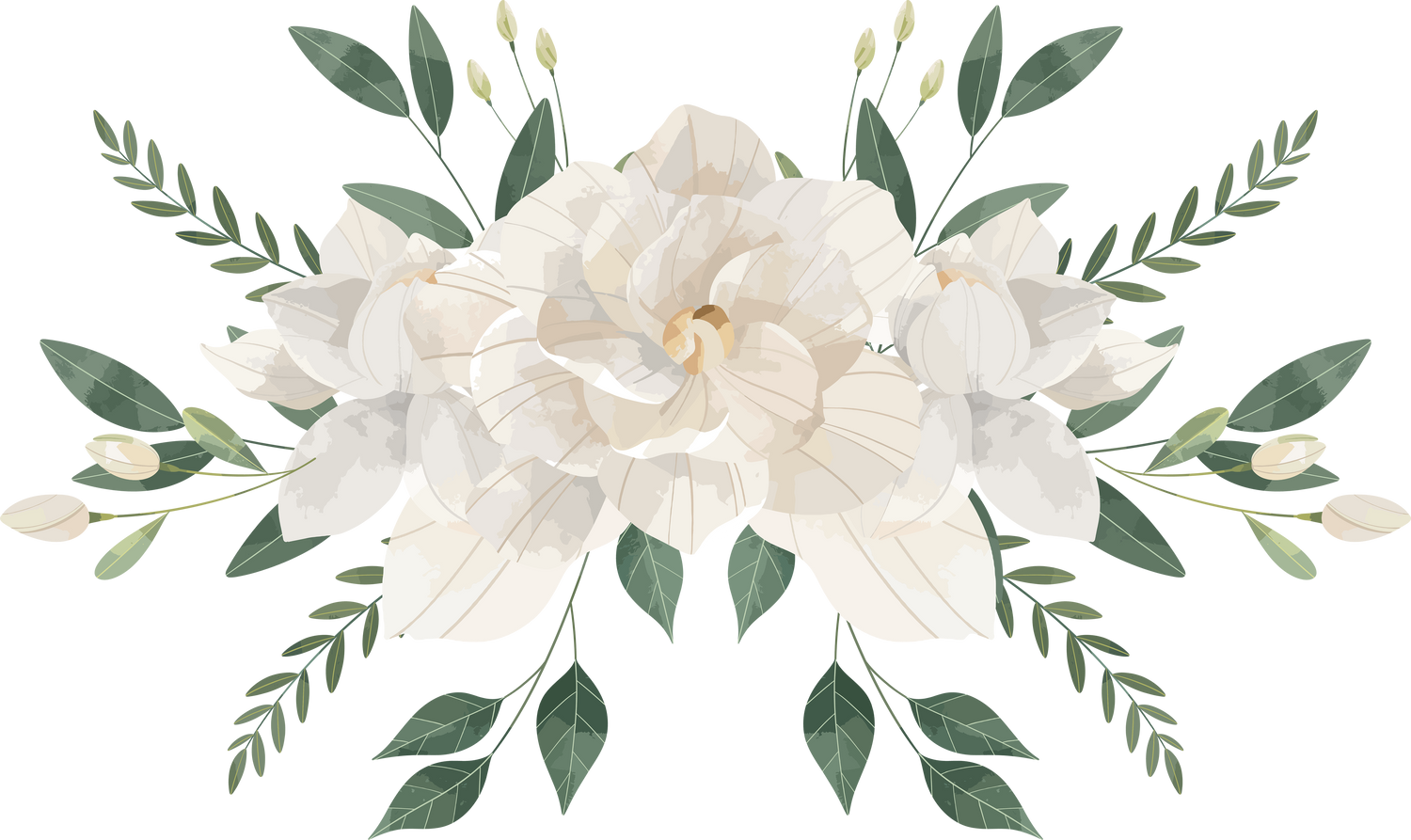 Cream Gardenia Wreath Flower